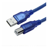Cabo Usb Padrão A b 50 Cm Azul Para Arduino Uno Mega