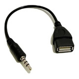 Cabo Usb Pendrive Fêmea 3 5m X P2 Entrada Auxiliar C 38 Cm