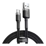 Cabo Usb Tipo C Baseus Reforçado 50cm Carregamento Turbo
