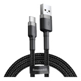 Cabo Usb Type c 1 2 Metros Sortido Nylon Trançado Resistente