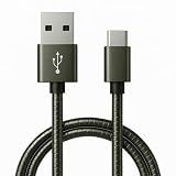 Cabo USB Type-C Para Carregamento Rápido 4-8A 1M Flexível USB 2-0 -CINZA-