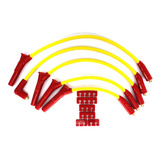 Cabo Vela Silicone 10mm Opala Amarelo Ponta Vermelha Psi