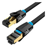 Cabo Vention Rede Rj45 Cat8 40gbps 2000mhz 3m 3 Metro Ikabi