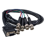 Cabo Vga X 5 Bncs Macho Monitor Cftv Pc 3 Metros Db15x Bn Cm