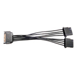 Cabo Y Adaptador 1 Sata Macho Para 2 Ide Molex Fêmea 004