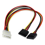 Cabo Y Adaptador 2 Sata Femêa Para 1 Ide Molex Macho 040