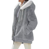 Cabolsa Feminino Sobretudo Pelúcia Peludo Frio Inverno