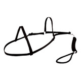 Cabresto Couro Luxo M Larga Marrom C49 Arte Couro