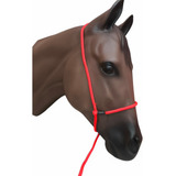 Cabresto De Regulagem De Corda Para Cavalo Buçal Ajustável Cor Vermelho Tamanho Regulavel