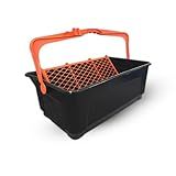 Caçamba De Pintura Reforçado P Rolos De 46cm Capacidade 25l Profissional Preto E Laranja