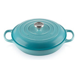 Caçarola Buffet 30 Cm Puxador Prata Vermelho Le Creuset