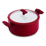 Caçarola Indução C tampa 22cm Rev cerâmico Vermelho Hercules