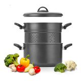Caçarola Panela Espagueteira Macarrão Teflon Grande Novidade Cor Preto