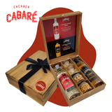 Cachaça Cabaré Ouro E Prata Com Acessórios E Estojo