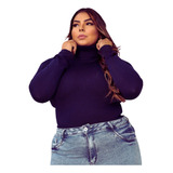 Cacharrel Blusa Feminina Segunda Pele Plus Size Trico Luxo