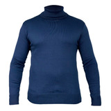 Cacharrel Blusa Trico Sueter Lã Masculina Canelada Gola Alta