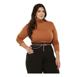 Cacharrel Manga Longa Feminina Gola Alta Plus Size