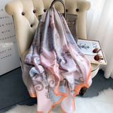 Cachecol Echarpe Lenço Seda Feminino Flores Caju Boêmia F272