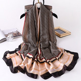Cachecol Echarpe Lenço Seda Feminino Xale Luxo Listra F233