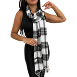 Cachecol Inverno Lenço Xadrez Echarpe Feminino Quadriculado