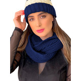 Cachecol Lã Feminino Gola De Tricot Duas Voltas Max R 1057