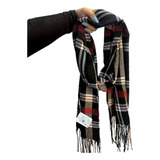 Cachecol Lenço Inverno Frio Echarpe Moda Xadrez Poliéster