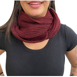 Cachecol Max Gola Tricôt Com 2 Voltas Unissex Inverno