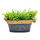 Cachepô Arranjo Flores Vaso Floreira Planta Artificial