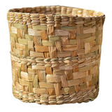Cachepot De Palha Natural Decoração Cesto Multiuso Vaso M