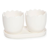 Cachepot Duplo Meio Ovo Suporte Bra fio De Ovos C 1 Un