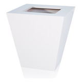 Cachepot Em Mdf Branco Com Rodinhas 36 5x38 5cm