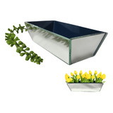Cachepot Jardineira Espelhado Decoração Floreira 5x17x15