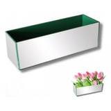 Cachepot Jardineira Espelhado Retangular Floreira Arranjo