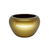 Cachepot Vasinhos Para Arranjo Vaso Centro De Mesa Cerâmica Orquídea Suculentas Tam M Ouro 