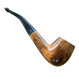 Cachimbo De Madeira Curvo Piteira De Resina