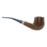Cachimbo De Madeira Massa Curvo Piteira De Resina