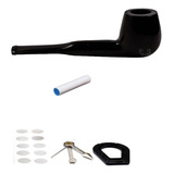Cachimbo Reto Madeira Liso Pazinha Hack Tela Limpador