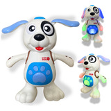 Cachorro Dança Musical Menino Brinquedo Robô Som Luz Azul