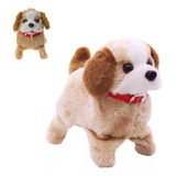 Cachorro De Pelúcia Anda Late Cachorrinho Brinquedo Pilha