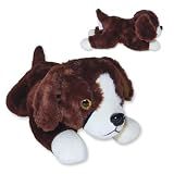 Cachorro De Pelúcia Deitado Fizzy Toys Marrom Escuro Zuri