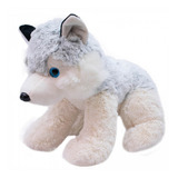 Cachorro De Pelúcia Husky Sentado 29cm