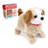Cachorro Pelucia Anda Pula Late Cambalhota Cachorrinho Pilha