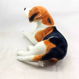 Cachorro Pelúcia Beagle Deitado 40 Cm Antialérgico Lavável