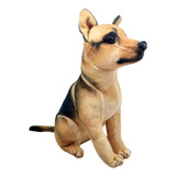 Cachorro Pelúcia Pastor Alemão Sentado 28 Cm Altura