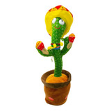 Cacto Dançante E Falante Toca Música Repete A Fala Brinquedo Led Brinquedo Usb
