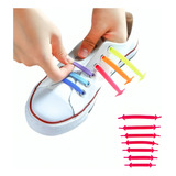 Cadarço De Silicone Elástico Colorido Adulto Infantil 20 Pçs