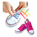 Cadarço De Silicone Elástico Colorido Adulto Infantil 20 Pçs