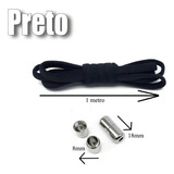Cadarço Elástico Cadarco Tênis Masculino Feminino Corrida Cor Preto Total