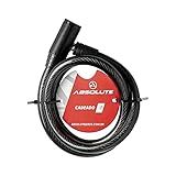 Cadeado Absolute 1 0m X 12mm Espiral Com Chave Preto