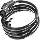 Cadeado Bike Com Senha Combinação Numérica Segredo Trava Para Bike Bicicleta Moto Corrente Cabo De Aço Inoxidável Reforçado Resistente Segurança Anti Furto Comprimento 110cm